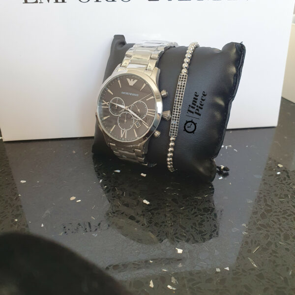 סט שעון ארמני עם צמיד לגבר Emporio Armani AR11208P