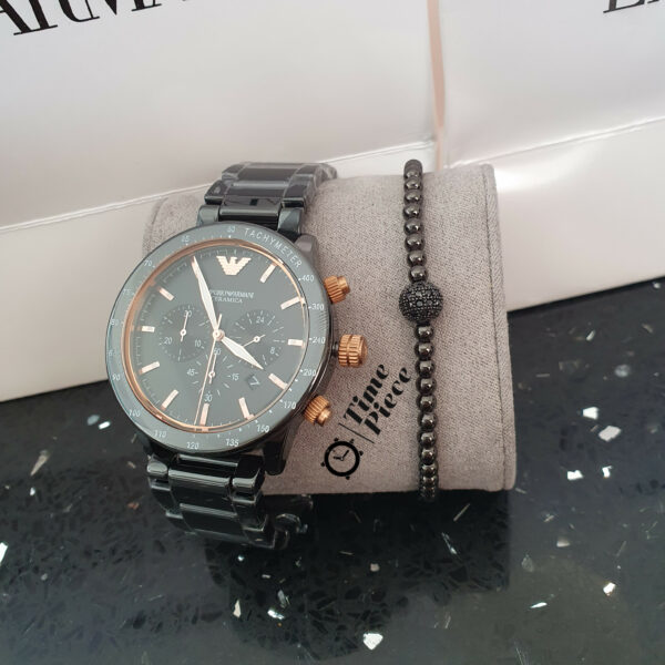 סט צמיד ושעון ארמני לגבר Emporio Armani AR70002B
